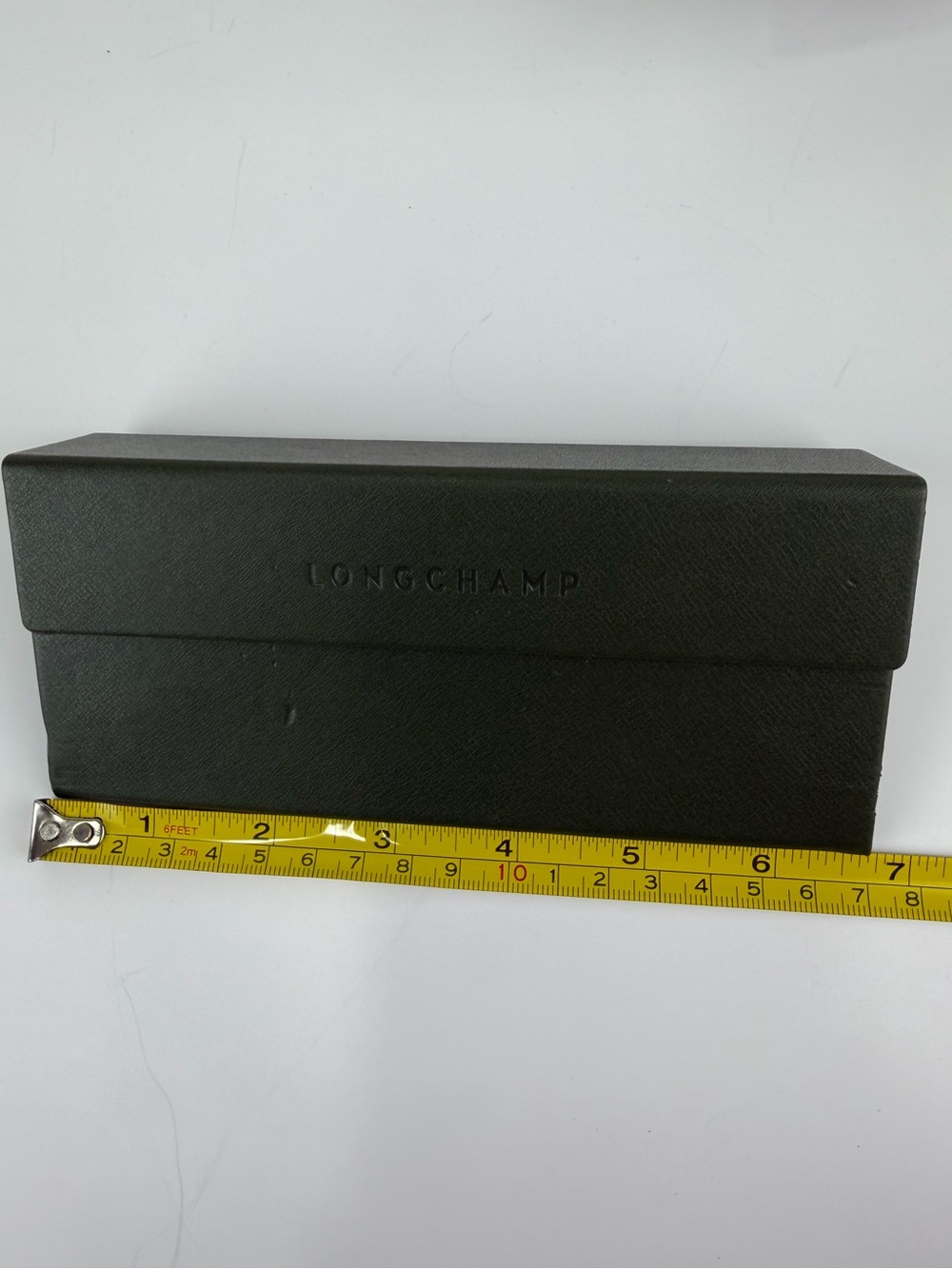 Longchamp Dark Olive Green Eyeglass / Sunglasses Case Hard Shell